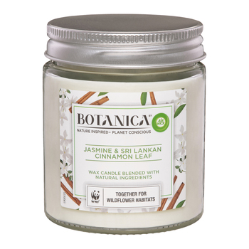 Airwick Botanica 500g Wax Candle Jasmine & Sri Lankan Cinnamon Leaf