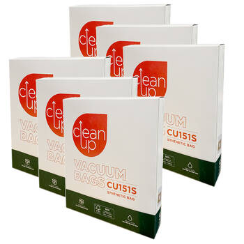 6x 5pc CleanUp CU151S Replacement Vacuum Bags for Filtration and Performance