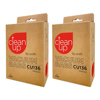 2x 3pc CleanUp CU136 Vacuum Bags for Efficient Dust Capture Reusable