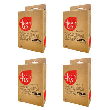 4x 3pc CleanUp CU136 Vacuum Bags for Efficient Dust Capture Reusable