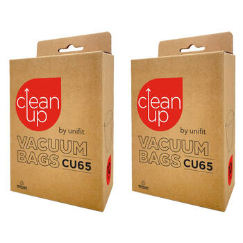 2x 10pc CleanUp CU65 Replacement Vacuum Bags Pro Series Cleaners White