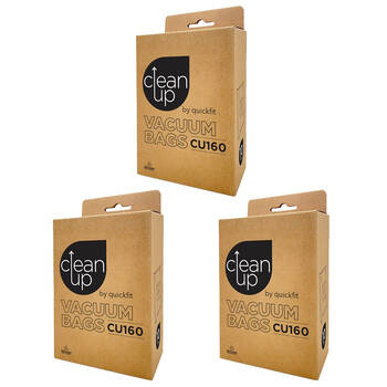 3x 10pc CleanUp CU160 Vacuum Bags for Peak Performance Durable