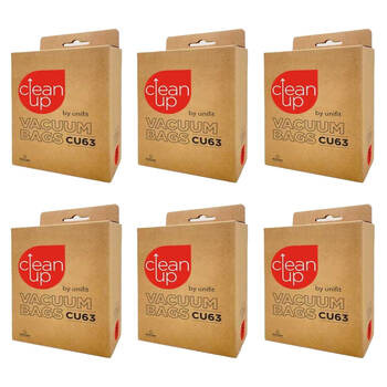 6x 5pc CleanUp CU63P Replacement Vacuum Bags and Filter Electrolux & Panasonic
