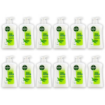 12PK Dettol 500ml Antibacterial Handwash w/ Aloe Vera & Vitamin E