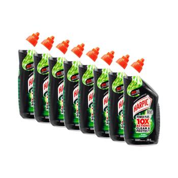 8PK Harpic Toilet Cleaner/Household Grade Disinfectant 700ml Pine Forest Scent
