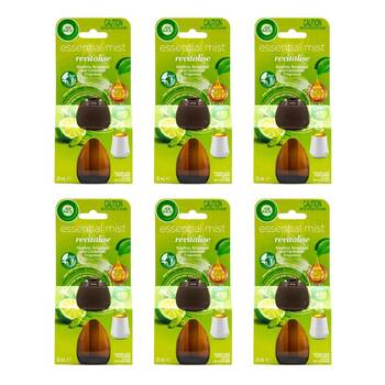 6PK Air Wick 20ml Essential Mist Refill Bergamot & Cardamon Fragrance