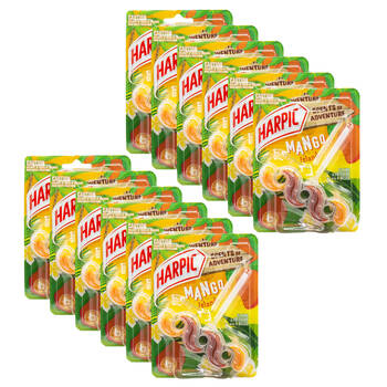 12PK Harpic 40g Toilet Bowl/Cage Cleaner Mango Island Antibacterial Sanitiser
