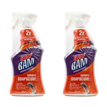 2x 4pc Easy Off Bam 750ml Bathroom Specialist Goodbye Soap Scum