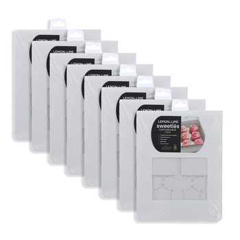 8x 3PK Lemon & Lime Sweeties 6-Cupcake Box 24x18cm Storage - White
