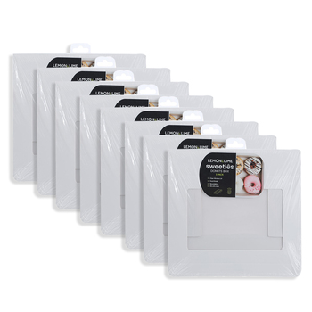 8x 3PK Lemon & Lime Sweeties 6-Donuts Box 30x20cm Storage - White