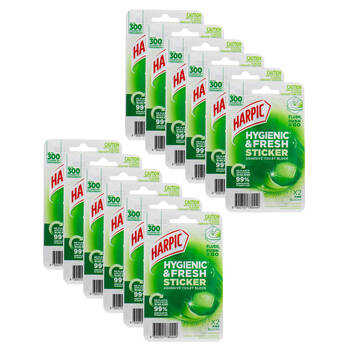 12x 2pc Harpic 425g Hygienic & Fresh Sticker Adhesive Toilet Block Freshener