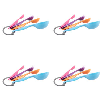 4x 4pc Appetito Measure Spoons Home Kitchen Cooking Utensil Set