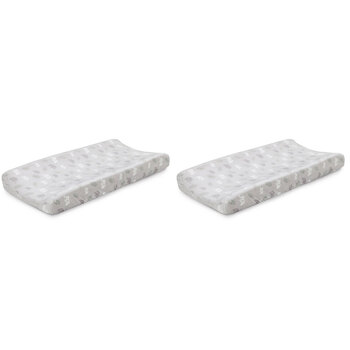 2PK Little Haven Baby/Infant Change Pad Cover Elephant 81cm - Grey