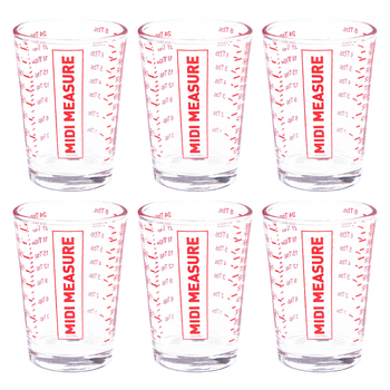 6PK Appetito Midi Measure Glass 125ml Home Kitchen Cooking