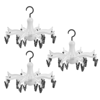 3PK Boxsweden Hangit Delicates 8-Arm Hanger w/ 16 Pegs - Assorted