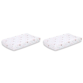 2x Little Haven Baby/Infant Polyester Change Pad Cover/Sleeve Llama Velour 88cm