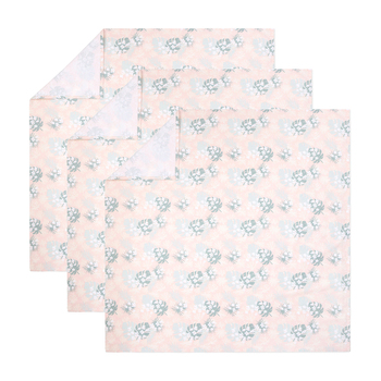 3PK Little Haven Baby/Infant Brushed Cotton Wrap Botanical Leaf 100cm