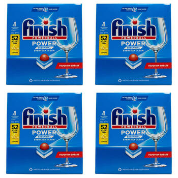 208pc Finish Powerball Dishwasher Tablets Multi Action Lemon Fresh Scent