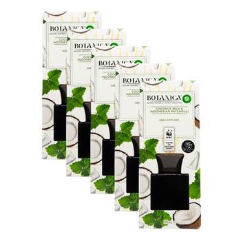 5PK Air Wick 80ml Reed Diffuser Coconut Milk & Indonesian Patchouli