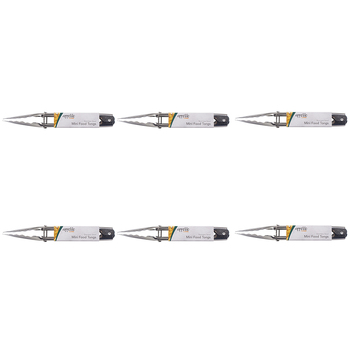 6PK Appetito Stainless Steel Mini Fiid Tongs Home Kitchen Cooking Utensil 18cm