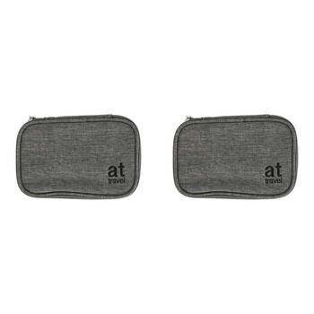 2PK Annabel Trends AT Travel Pill Carrier Pouch 15x10cm - Grey