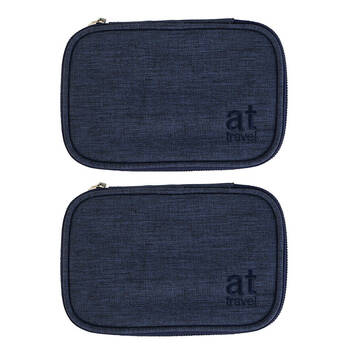 2PK Annabel Trends AT Travel Pill Carrier Organiser Storage 15x10cm Navy