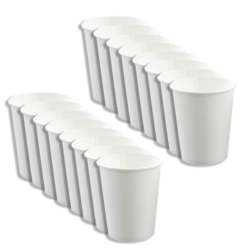 8x 40PK Lemon & Lime 280ml Disposeable Eco Paper Cup - White