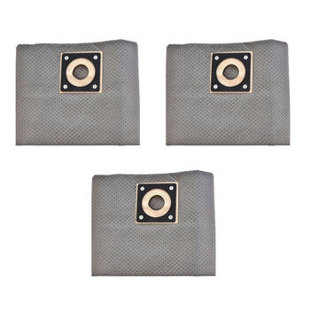 3PK Pullman AS4 15L Reusable Cloth Bag for Vacuum Cleaner Durable Fabric Grey