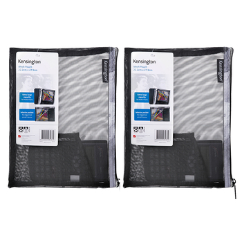 2PK Kensington 29cm Mesh Storage Pouch Organiser - Black/Grey