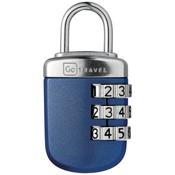 Go Travel Large Wheel Dial Padlock - Blue