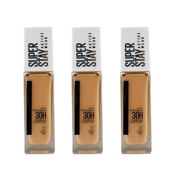 3PK Maybelline 30ml Foundation Super Stay Active Wear Golden Dore 32