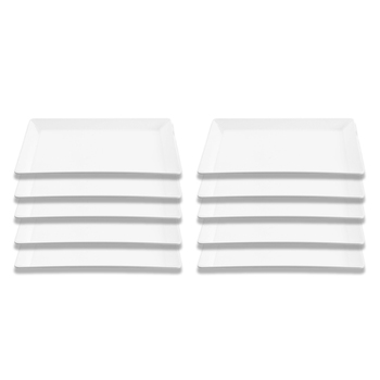 10PK Lemon & Lime Rectangle 38x28cm Serving Platter - White