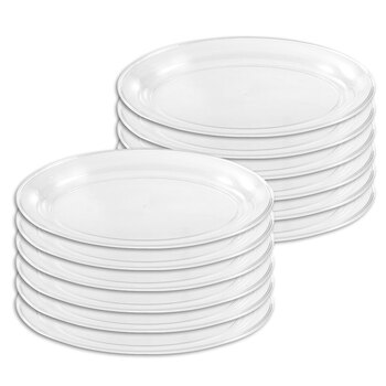 12PK Lemon & Lime Oval 39.5x28cm Serving Platter - Clear