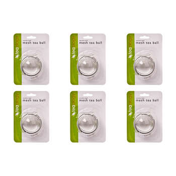 6PK Teaology Stainless Steel Mesh Tea Ball 4.5cm - Silver