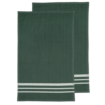 2PK Ladelle Terry Cotton 45x70cm Kitchen Towel - Green