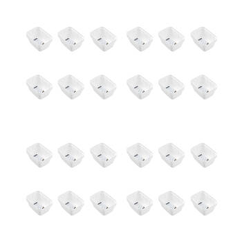 24x 2pc Boxsweden Star Organiser Tray Rectangular 15.5x11.5x6.5cm White