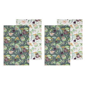 2x 2pc Ladelle Leura Cotton Kitchen Tea Towel 45x70cm