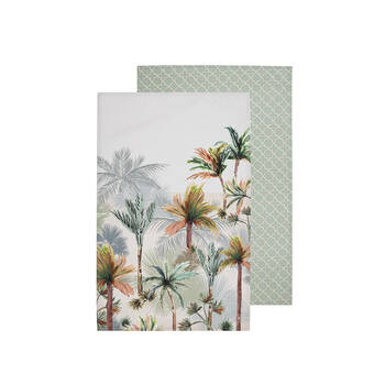 2pc Ladelle Panama Cotton Kitchen Cleaning Towel Reusable/Washable Cloth