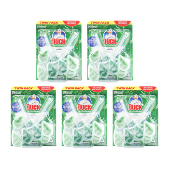 10pc Duck Toilet Cage Active Foam Bathroom Bowl Cleaner 38.6g - Pine Forest