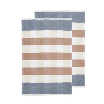 2pc Ladelle Bailie Terry Terracotta Kitchen Towel Reusable Drying Cloth