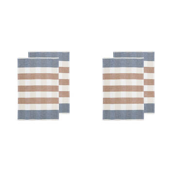 2x 2pc Ladelle Bailie Terry Terracotta Kitchen Towel Reusable Drying Cloth