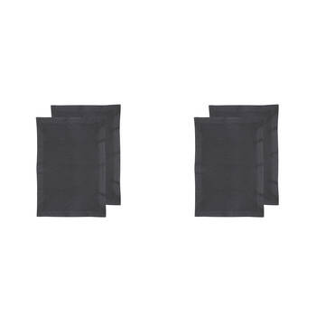 2x 2pc Ladelle Ollie Waffle Weave 100% Cotton Kitchen Towel Reusable Charcoal 