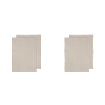 2x 2pc Ladelle Ollie Waffle Weave 100% Cotton Kitchen Towel Reusable Natural 