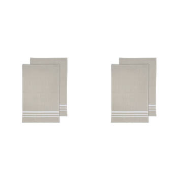 2x 2pc Ladelle Terry 100% Cotton Kitchen Dish Drying Towel Set Reusable Stone