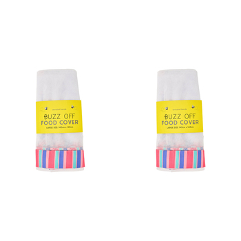 2PK Annabel Trends Buzz Off Food Cover Large 140x140cm Holiday Stripe