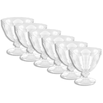 6PK Lemon & Lime 510ml Plastic Sundae Ice Cream Cup - Clear