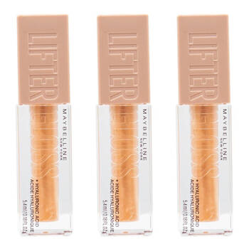 3PK Maybelline Newyork LifterGloss Hydrating Shine Lip Gloss 5.4ml Sun 20