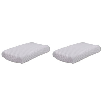 2PK Little Haven Baby/Infant Change Pad Cover Dot Velour 81cm - Grey
