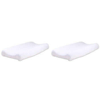 2PK Little Haven Baby/Infant Change Pad Cover Dot Velour 81cm - White
