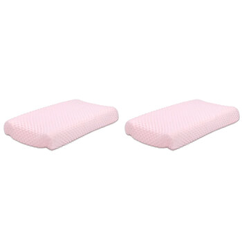 2PK Little Haven Baby/Infant Change Pad Cover Dot Velour 81cm - Pink